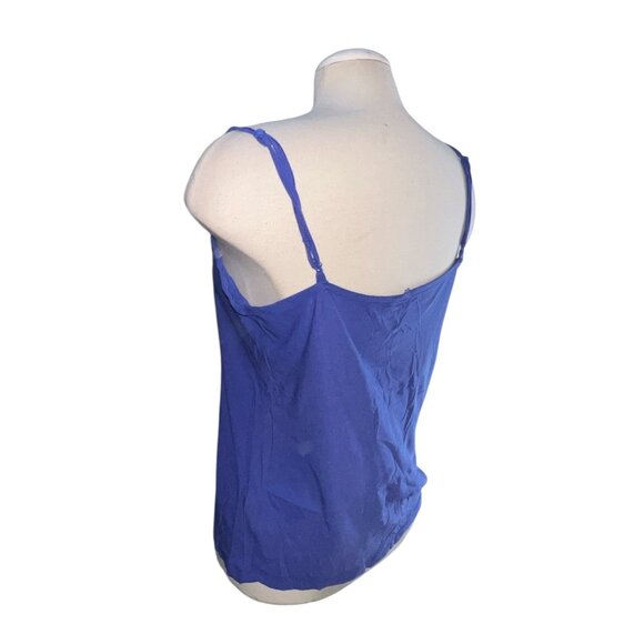 Adjustable Strap Cami Tank Top Sz Medium Blue Spaghetti Straps Lightweight & Str - Picture 5 of 7
